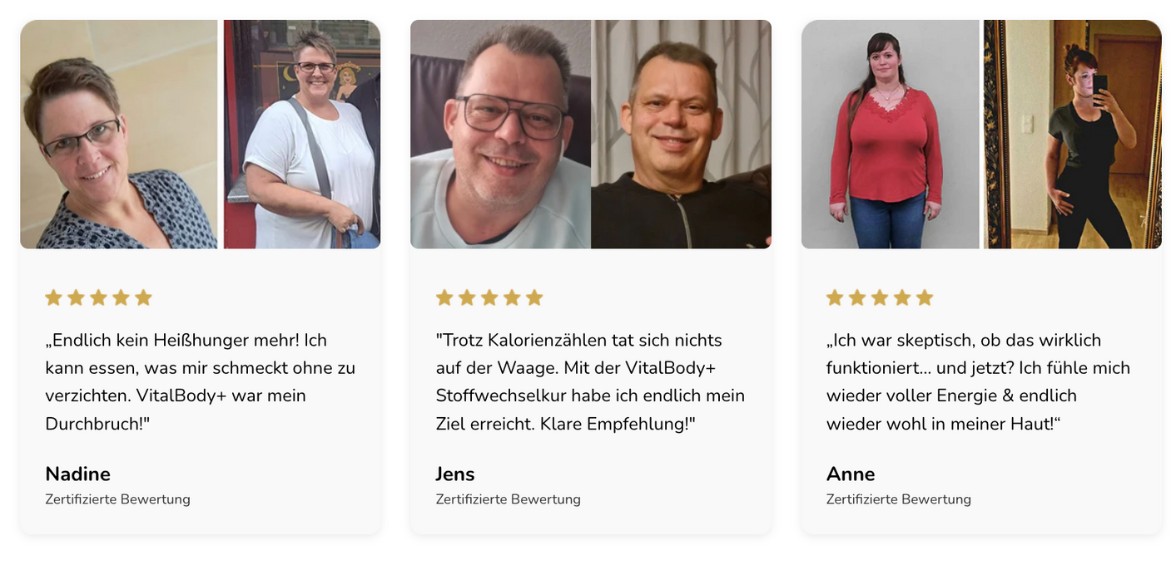 Vorher Nachher VitalBody+