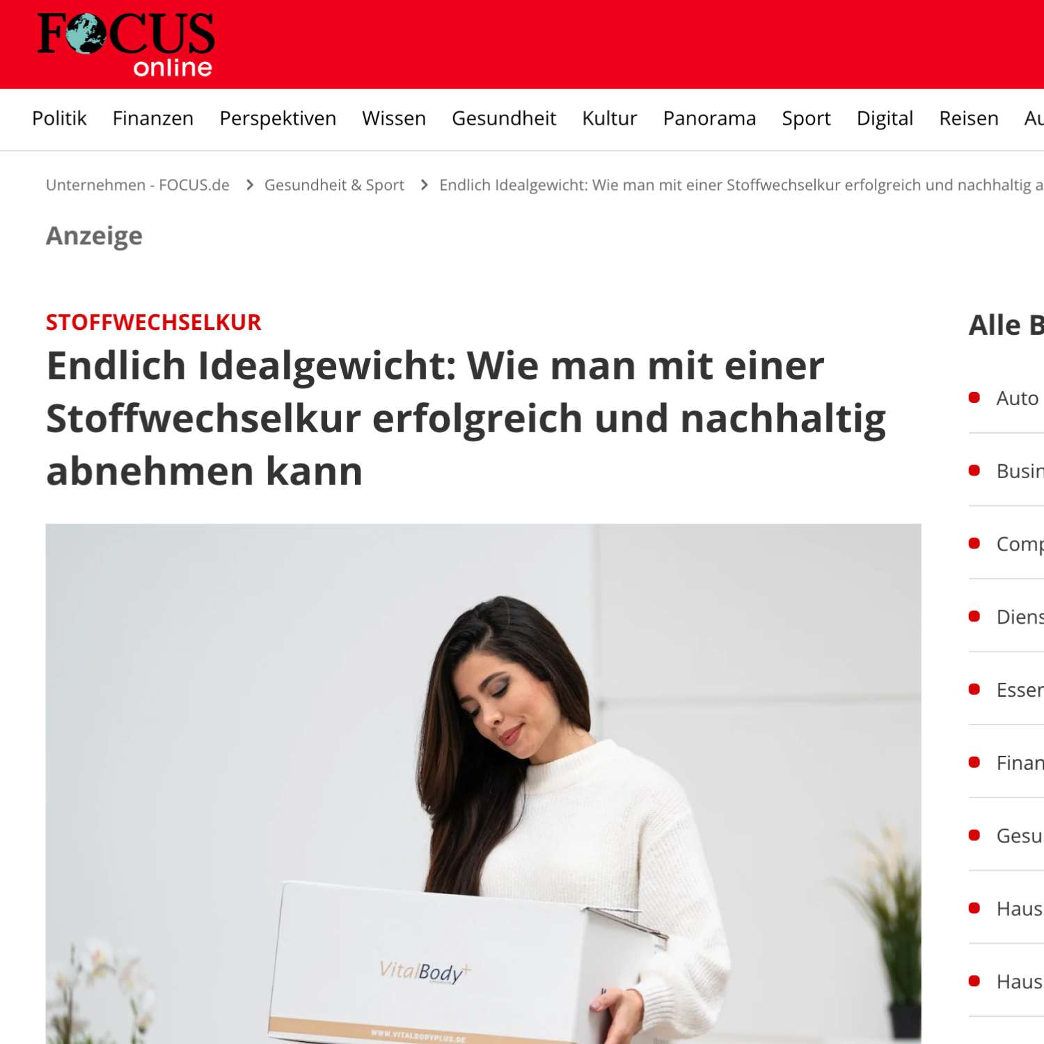 Focus Bericht VitalBody+